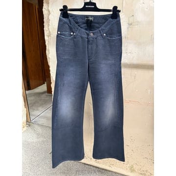 Balenciaga 26SS Balenciaga ���̺� ���� jeans with curved ���̽�Ʈ 848019TTW6480726SS Balenciaga ���̺� ���� jeans with curved ���̽�Ʈ