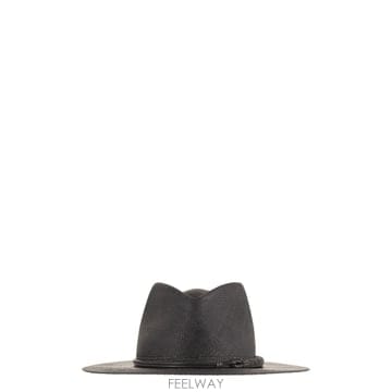 26SS 브루넬로 쿠치넬리 Straw fedora with Precious 레더 Band MCAP90036C