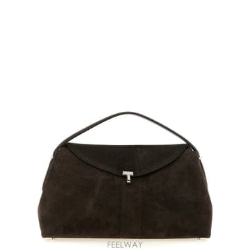 토템 TLOCK 탑 핸들 지갑 브라운