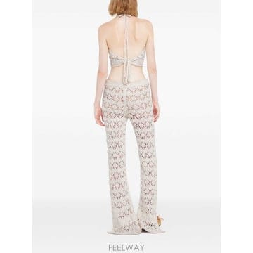 26SS ALANUI Lagoon Romance 코튼 Trousers LWHG018R26KNI001OFOF 