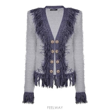 Balmain 25SS Balmain Fringed Tweed Jkt EF1SK049KH97GEH TP57183120825SS Balmain Fringed Tweed Jkt EF1SK049KH97GEH TP57183