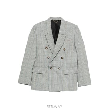 Victoria Beckham 25FW ���丮�ƺ��� üũ �� DOUBLE BREASTED TAILORED ���� 1126WJK006911B925FW ���丮�ƺ��� üũ �� DOUBLE BREASTED TAILORED ��