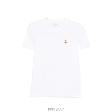 26SS Maison Kitsune Dreaming Fox 코튼 T 셔츠 QW00109KJ7026P100 T