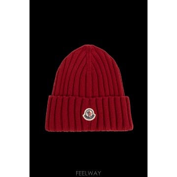 Moncler Ribbed 울 모자 L20933B00036A9327456 TP576786804