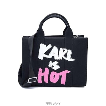 Į 칼라거펠트 칼 이즈 핫 미디엄 토트 백