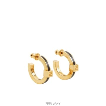 FENDI 26SS Fendi FF CUBE HOOP CO METALLO SMALTO 8AL216TL9F0A1F TP526SS Fendi FF CUBE HOOP CO METALLO SMALTO 8AL216TL9F0A