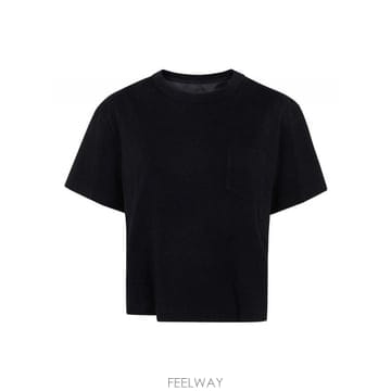 25SS Sacai Nylon Twill Mix 코튼 저지 T 셔츠 2507690001 TP578512880