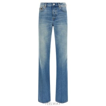 GUCCI ���� Flare jeans in ���� ��ư lightened effect 852212XDDDA4011 TP5���� Flare jeans in ���� ��ư lightened effect 852212X