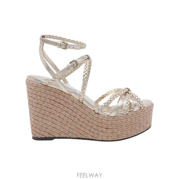 Jimmy Choo 26FW ������ Nyra wedges NYRA100ZKTSOFTGOLDMIX TP57536899426FW ������ Nyra wedges NYRA100ZKTSOFTGOLDMIX TP575368