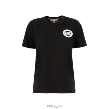 25FW 마이클코어스 블랙 코튼 t 셔츠 MF551WP97J001 TP570509750
