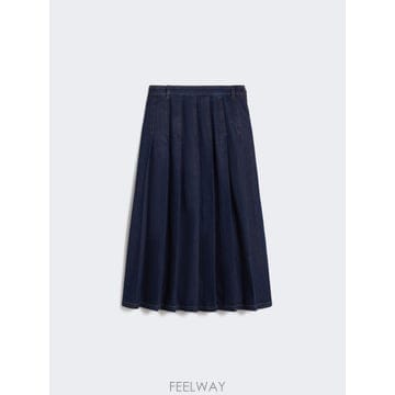 Max Mara 26SS �������� Gonna a pieghe in ����   BLU WE5101076106001 TP5767626SS �������� Gonna a pieghe in ����   BLU WE510107610