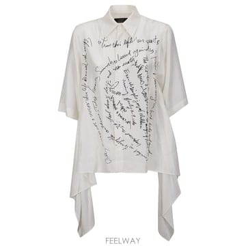 Yohji Yamamoto 26SS �����Ƹ����� Flounce ��Ʈ Slv ����콺 FKB804111 TP57515970426SS �����Ƹ����� Flounce ��Ʈ Slv ����콺 FKB804111 