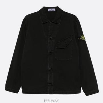 26FW 스톤 아일랜드 코튼 오버셔츠 블랙 L2S151200012 S0184 V0129