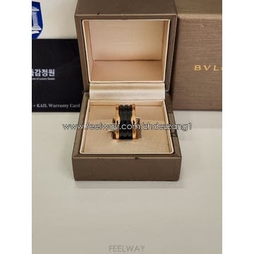 불가리 비제로원 세라믹 18K 로즈골드 반지 54호 전시상품급 345853