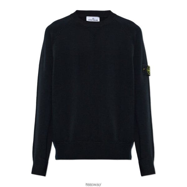 26 FW 스톤 아일랜드 로고 패치 크루넥 스웨트셔츠 V0029 L2S155100020S01A1