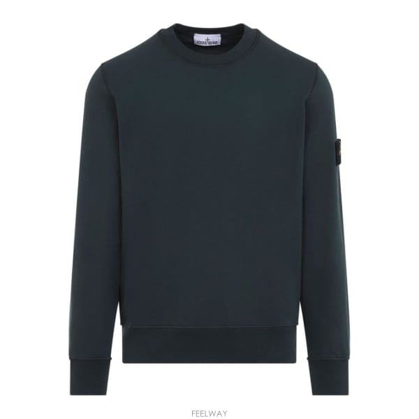 26 FW 스톤 아일랜드 로고 패치 크루넥 스웨트셔츠 V005S L2S156100060S0051
