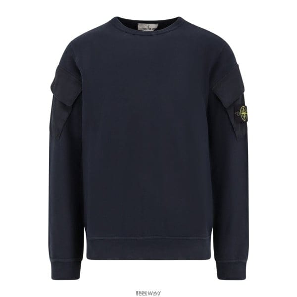 26 FW 스톤 아일랜드 로고 패치 크루넥 코튼 스웨트셔츠 V0020 K2S156100008S0A20