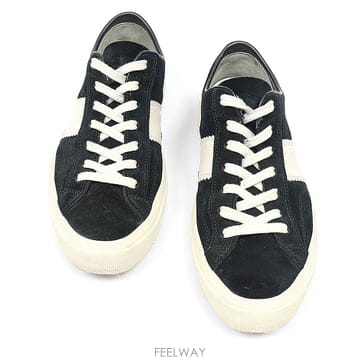 Tom Ford(톰포드) J0974 블랙 스웨이드 캠브리지 로우탑 남성 스니커즈 6