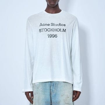 26 FW 1996 로고 오버사이즈 프린팅 롱슬리브 티셔츠 화이트 CL0197 DC6