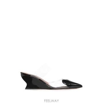 Alaia �׶�����Ÿ �ؿ� �˶��̾� ���� LE COEUR WEDGE MULES AA3M3013CK150999�׶�����Ÿ �ؿ� �˶��̾� ���� LE COEUR WEDGE MULES AA3