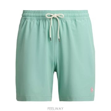폴로 랄프로렌 수영 트렁크 로고 블루