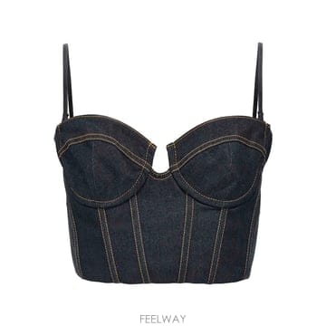 짐머난 블라우스 탑 CRUSH DENIM COR