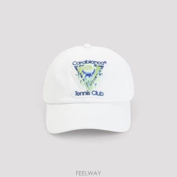 26SS CASABLANCA Casablanca Flaming Tennis 모자 ASP26HAT00201WH