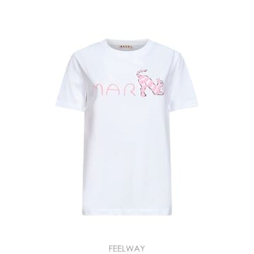 26SS Marni T 셔츠 with embossed 로고 THJE0293S3USCY84LOW01 TP577