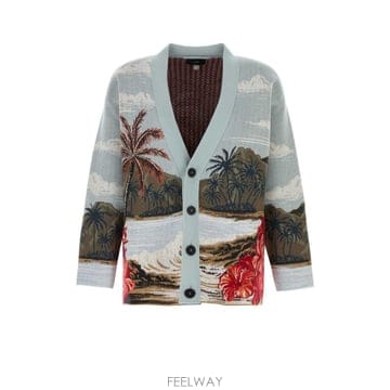 25FW ALANUI Embroidered 울 blend 가디건 LMHB027E25KNI0044C84MULC