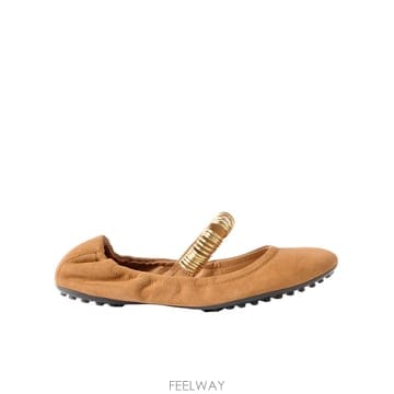25FW TOD S Camel suede ballerinas XXW0HI0JJ10HR0C811 TP57357