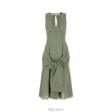 Loewe [X45]�ο��� S616Y09XB4 SAGE ���� ���ǽ� �� �̵� �̴� �巹�� Sage green cotto[X45]�ο��� S616Y09XB4 SAGE ���� ���ǽ� �� �̵� �̴� 