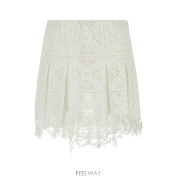 Loewe [X45]�ο��� S616Y1AX03 WHITE ���� ��ĿƮ ġ�� �� �̵� �̴Ͻ�ĿƮ White lace Pa[X45]�ο��� S616Y1AX03 WHITE ���� ��ĿƮ ġ�� �� �̵� 