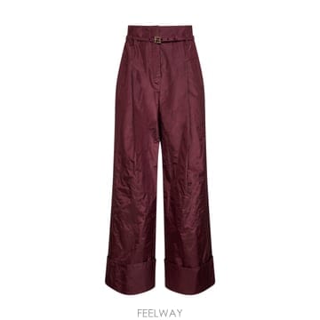Fendi 버건디 taffeta trousers FR6673AW7CF1UKF TP577180852