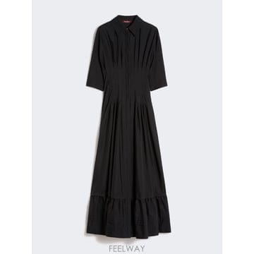 Max Mara 26SS �������� Abito in popeline di cotone   NERO 6221036206004MS26SS �������� Abito in popeline di cotone   NERO 62210