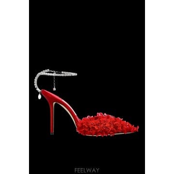 Jimmy Choo 25FW ������ Saeda high heeled ���� SAEDA100BSRRUBYREDCRYSTAL TP5725FW ������ Saeda high heeled ���� SAEDA100BSRRUBYREDC