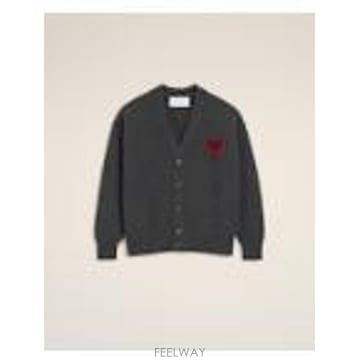 Ami [G95]�ƹ� UKC367018084 ���� ��Ʈ ����� ������ V NECK CARDIGAN WITH CONT[G95]�ƹ� UKC367018084 ���� ��Ʈ ����� ������ V NECK 