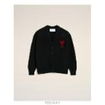 Ami [G95]�ƹ� UKC367018009 ���� ��Ʈ ����� ������ V NECK CARDIGAN WITH CONT[G95]�ƹ� UKC367018009 ���� ��Ʈ ����� ������ V NECK 