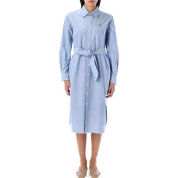 25SS 폴로 랄프 로렌 Belted 코튼 oxford 셔츠 드레스 211928804002 TP5764351
