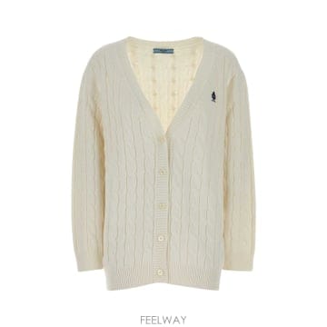 26FW 프라다 화이트 코튼 가디건 P25O34SOOO19VLF0009 TP577300941