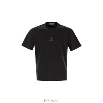 26SS 프리미아타 T 셔츠 in 코튼 con 로고 프리미아타 PA1017BLACK TP577196192