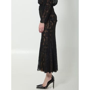 26FW Self portrait 블랙 레이스 midi 스커트 PF26032MSKB TP576028920