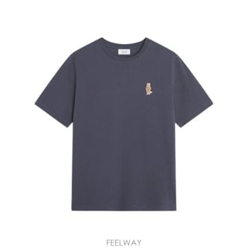 26SS Maison Kitsune 드레스 Fox 코튼 T 셔츠 QM00101KJ70250422 TP5709