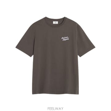 26SS Maison Kitsune 핸드라이팅 코튼 T 셔츠 MM00126KJ70250453 TP570980