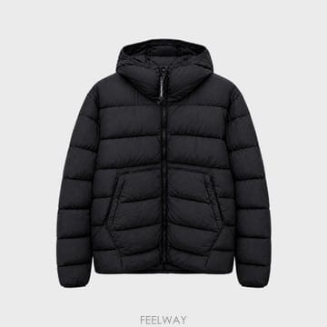 [시피컴퍼니] 크롬 R 고글 후드 다운 자켓 블랙 남성 자켓 21CMOW011A 005904G 999 / T