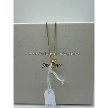 생로랑 카산드라 체인 네클리스 메탈 골드 822754