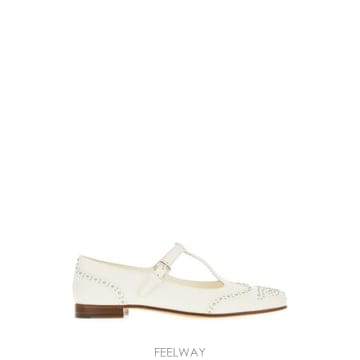 26SS CHURCH S 화이트 레더 ballerinas DX01119WPF0ALL TP578085061
