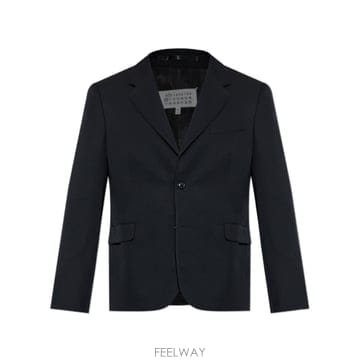 26SS 메종마르지엘라 블랙 울 싱글 breasted 자켓 S50BN0545M35693900 TP571088