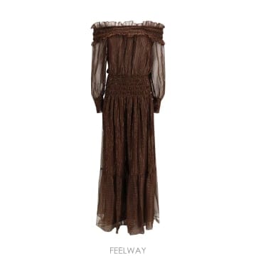 26SS Self portrait 드레스 WITH RUFFLES 앤 FLOUNCES RS26156XABRBR