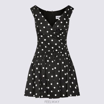 26SS Self portrait Polka dot flared 드레스 RS26209SBBLACK TP571