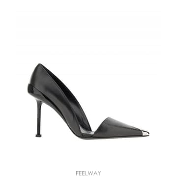 23FW 알렉산더 맥퀸 블랙 레더 pumps 768104WIEA31081 TP578503239